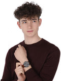 Buy Shop Fossil Garrett Chronograph Grey Dial Brown Leather Strap Watch for Men - FS5770 USA Online
