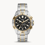 Buy Shop Fossil Garrett Analog Black Dial Two Tone Steel Strap Watch for Men - FS5771 USA Online