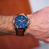 Buy Shop Fossil Neutra Chronograph Blue Dial Brown Leather Strap Watch for Men - FS5791 USA Online