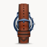Buy Shop Fossil Neutra Chronograph Blue Dial Brown Leather Strap Watch for Men - FS5791 USA Online