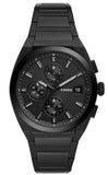 Buy Shop Fossil Everett Chronograph Black Dial Black Steel Strap Watch for Men - FS5797 USA Online