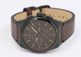 Buy Shop Fossil Everett Chronograph Black Dial Brown Leather Strap Watch for Men - FS5798 USA Online