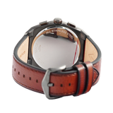 Buy Shop Fossil Everett Chronograph Grey Dial Brown Leather Strap Watch for Men - FS5799 USA Online