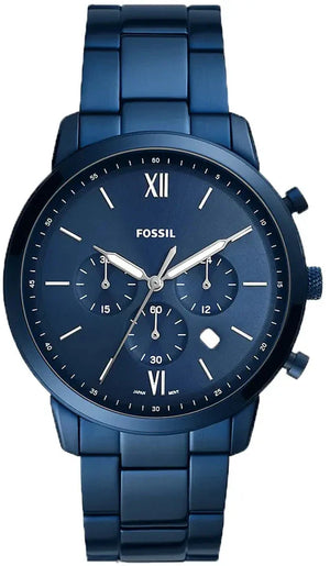 Buy Shop Fossil Neutra Chronograph Blue Dial Blue Steel Strap Watch for Men - FS5826 USA Online
