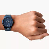 Buy Shop Fossil Neutra Chronograph Blue Dial Blue Steel Strap Watch for Men - FS5826 USA Online
