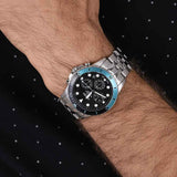 Buy Shop Fossil FB-01 Chronograph Black Dial Silver Steel Strap Watch for Men - FS5827 USA Online