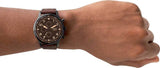 Buy Shop Fossil Retro Pilot Chronograph Brown Dial Brown Leather Strap Watch for Men - FS5833 USA Online