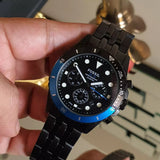 Buy Shop Fossil FB-01 Chronograph Black Dial Grey Steel Strap Watch for Men - FS5835 USA Online