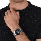 Buy Shop Fossil FB-01 Chronograph Black Dial Silver Steel Strap Watch for Men - FS5837 USA Online