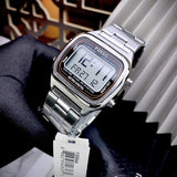 Buy Shop Fossil Retro Digital Silver Dial Silver Steel Strap Watch for Men - FS5844 USA Online