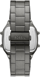 Buy Shop Fossil Retro Digital Black Dial Black Steel Strap Watch for Men - FS5846 USA Online