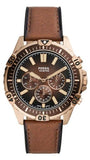 Buy Shop Fossil Garrett Chronograph Brown Dial Brown Leather Strap Watch for Men - FS5867 USA Online
