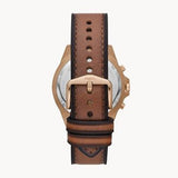 Buy Shop Fossil Garrett Chronograph Brown Dial Brown Leather Strap Watch for Men - FS5867 USA Online