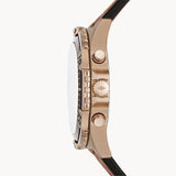 Buy Shop Fossil Garrett Chronograph Brown Dial Brown Leather Strap Watch for Men - FS5867 USA Online