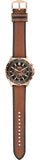 Buy Shop Fossil Garrett Chronograph Brown Dial Brown Leather Strap Watch for Men - FS5867 USA Online