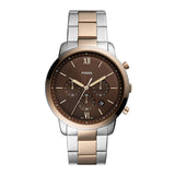 Buy Shop Fossil Neutra Chronograph Brown Dial Two Tone Steel Strap Watch for Men - FS5869 USA Online