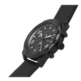 Buy Shop Fossil Bronson Chronograph Black Dial Black Leather Strap Watch for Men - FS5874 USA Online