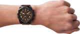 Buy Shop Fossil Bronson Chronograph Brown Dial Brown Leather Strap Watch for Men - FS5875 USA Online