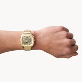 Buy Shop Fossil Retro Analog-Digital Gold Dial Gold Steel Strap Watch for Men - FS5889 USA Online