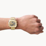 Buy Shop Fossil Retro Analog-Digital Gold Dial Gold Steel Strap Watch for Men - FS5889 USA Online