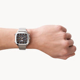 Buy Shop Fossil Retro Analog-Digital Black Dial Silver Steel Strap Watch for Men - FS5890 USA Online