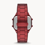 Buy Shop Fossil Retro Analog-Digital Black Dial Red Steel Strap Watch for Men - FS5897 USA Online