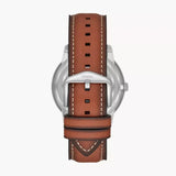 Buy Shop Fossil Neutra Minimalist Moonphase Blue Dial Brown Leather Strap Watch for Men - FS5903 USA Online