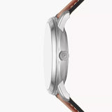 Buy Shop Fossil Neutra Minimalist Moonphase Blue Dial Brown Leather Strap Watch for Men - FS5903 USA Online