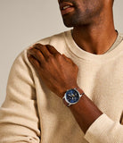 Buy Shop Fossil Neutra Minimalist Moonphase Blue Dial Brown Leather Strap Watch for Men - FS5903 USA Online