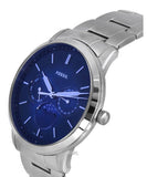 Buy Shop Fossil Neutra Minimalist Moonphase Blue Dial Silver Steel Strap Watch for Men - FS5907 USA Online