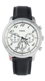 Buy Shop Fossil Neutra Chronograph White Dial Black Leather Strap Watch for Men - FS6023 USA Online