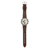 Buy Shop Fossil Sport Tourer Chronograph White Dial Brown Leather Strap Watch for Men - FS6042 USA Online