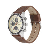 Buy Shop Fossil Sport Tourer Chronograph White Dial Brown Leather Strap Watch for Men - FS6042 USA Online