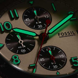 Buy Shop Fossil Sport Tourer Chronograph White Dial Brown Leather Strap Watch for Men - FS6042 USA Online