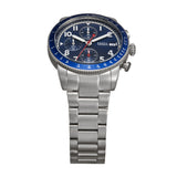 Buy Shop Fossil Sport Tourer Chronograph Blue Dial Silver Steel Strap Watch for Men - FS6047 USA Online