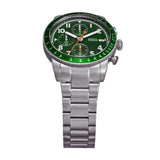 Buy Shop Fossil Sport Tourer Chronograph Green Dial Silver Steel Strap Watch for Men - FS6048 USA Online