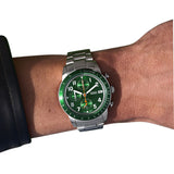 Buy Shop Fossil Sport Tourer Chronograph Green Dial Silver Steel Strap Watch for Men - FS6048 USA Online