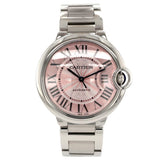 Buy Shop Cartier Ballon Bleu De Cartier Pink Dial Silver Steel Strap Watch for Women - W6920041 USA Online
