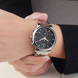 Buy Shop Tissot T Classic Tradition Chronograph Black Dial Silver Steel Strap Watch For Men - T063.617.11.057.00 USA Online