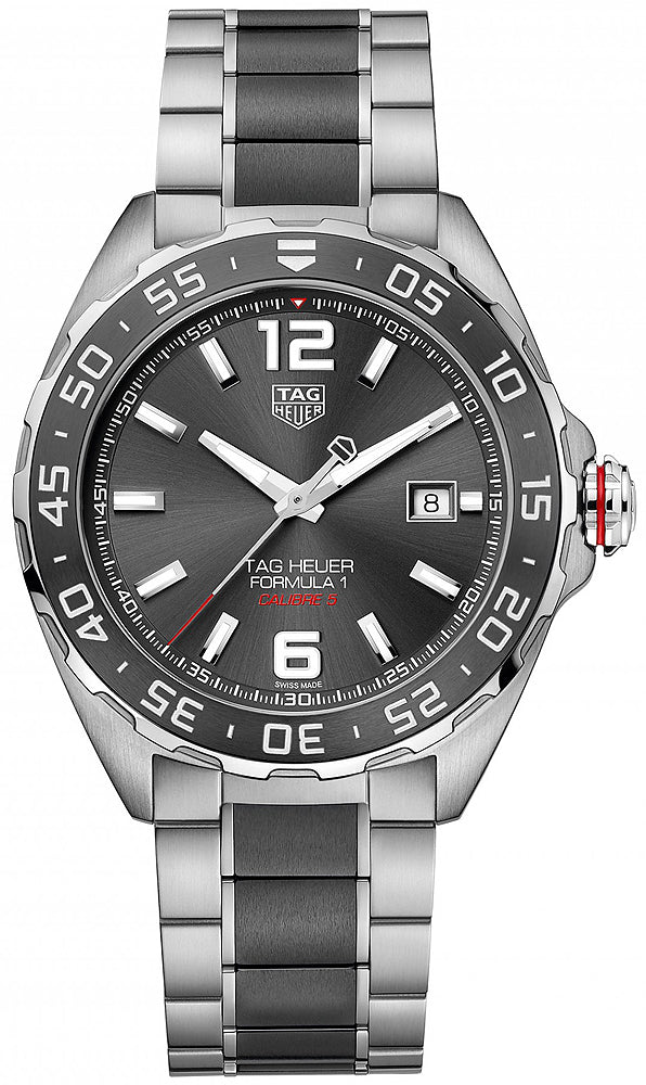 Buy Shop Tag Heuer Formula 1 Calibre 5 Anthracite Dial Two Tone Steel Strap Watch for Men - WAZ2011.BA0843 USA Online
