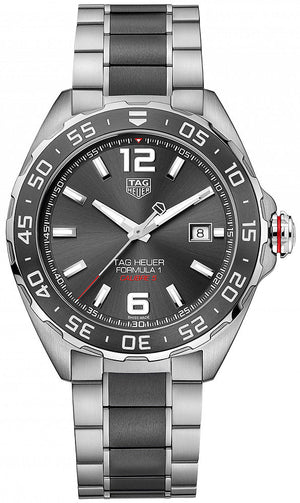 Buy Shop Tag Heuer Formula 1 Calibre 5 Anthracite Dial Two Tone Steel Strap Watch for Men - WAZ2011.BA0843 USA Online