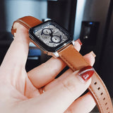 Buy Shop Fossil Inscription Multifunction Silver Dial Brown Leather Strap Watch for Men - BQ2658 USA Online