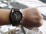 Buy Shop Fossil Coachman Chronograph Black Dial Brown Leather Strap Watch for Men - CH2891 USA Online