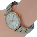 Buy Shop Fossil Carlie Silver Dial Two Tone Steel Strap Watch for Women - ES4342 USA Online