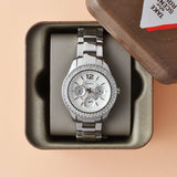 Buy Shop Fossil Stella Silver Dial Silver Steel Strap Watch for Women - ES3588 USA Online