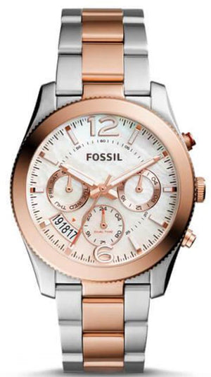 Buy Shop Fossil Perfect Boyfriend Mother of Pearl Dial Two Tone Steel Strap Watch for Women - ES4135 USA Online