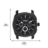 Buy Shop Fossil Machine Chronograph Black Dial Black Silicone Strap Watch for Men - FS4487 USA Online