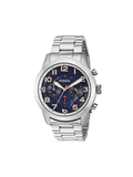 Buy Shop Fossil Pilot 54 Chronograph Navy Blue Dial Silver Steel Strap Watch for Men - FS5203 USA Online