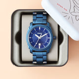 Buy Shop Fossil Machine Blue Dial Blue Steel Strap Watch for Men - FS5231 USA Online