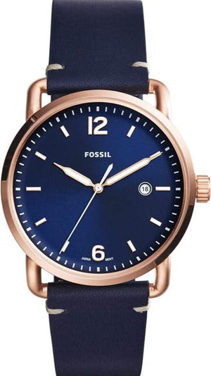 Buy Shop Fossil The Commuter Blue Dial Blue Leather Strap Watch for Men - FS5274 USA Online